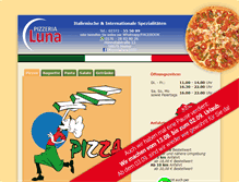 Tablet Screenshot of pizzerialuna.de